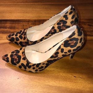 Catherine Malandrino Leopard Ultra Suede SIZE 8.5